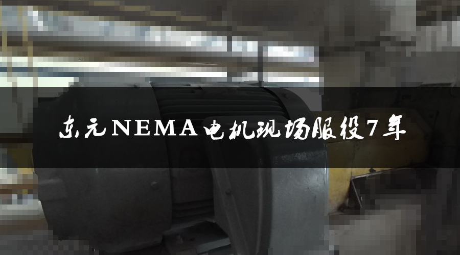 東元NEMA電機(jī)服役7年，運(yùn)行狀態(tài)良好，現(xiàn)場(chǎng)檢測(cè)運(yùn)行狀態(tài)